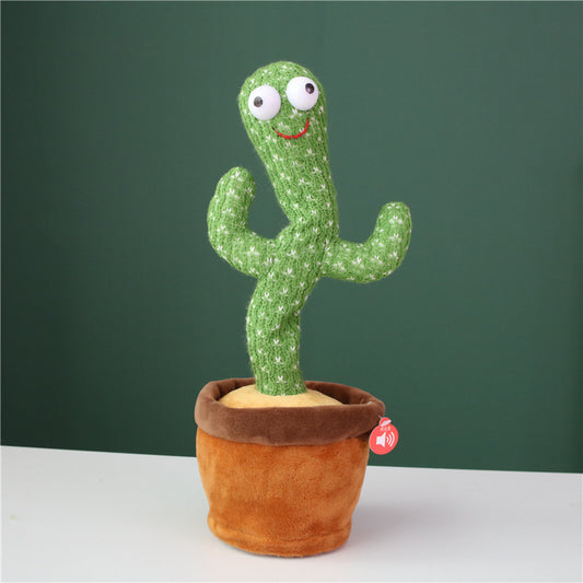 Douyin With The Same Dancing Cactus Enchanting Flower Electric Plush Toy Twist Music Song